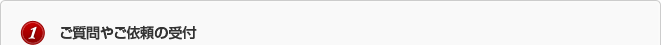 1．ご質問やご依頼の受付